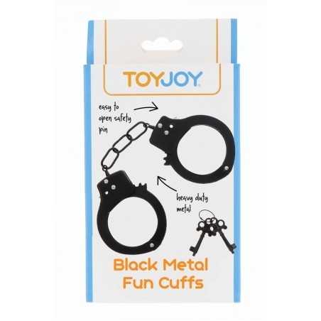 Menottes métal noires - Toy Joy