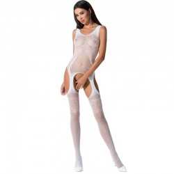 PASSION WOMAN BS061 BODYSTOCKING BLANC TAILLE UNIQUE