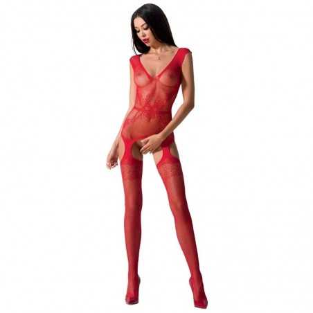 PASSION WOMAN BS062 BODYSTOCKING ROUGE TAILLE UNIQUE
