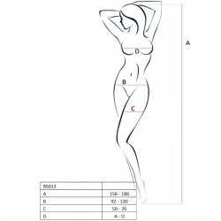 PASSION WOMAN BS013 BODYSTOCKING ROUGE TAILLE UNIQUE
