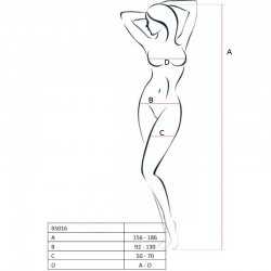 PASSION WOMAN BS016 BODYSTOCKING BLANC TAILLE UNIQUE