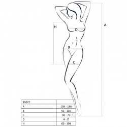 PASSION WOMAN BS027 BODYSTOCKING DRESS STYLE ROUGE TAILLE UNIQUE