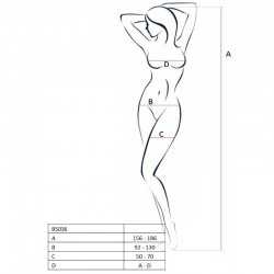 PASSION WOMAN BS036 BODYSTOCKING BLANC TAILLE UNIQUE