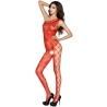 PASSION WOMAN BS036 BODYSTOCKING ROUGE TAILLE UNIQUE