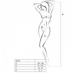 PASSION WOMAN BS045 BODYSTOCKING BLANC TAILLE UNIQUE