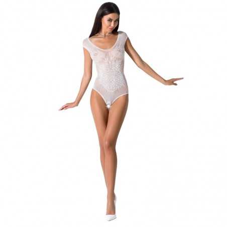 PASSION WOMAN BS064 BODYSTOCKING BLANC TAILLE UNIQUE