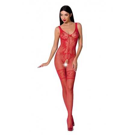 BODYSTOCKING PASSION WOMAN BS069 - ROUGE TAILLE UNIQUE