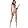 PASSION WOMAN BS058 BODYSTOCKING BLANC TAILLE UNIQUE