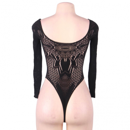 QUEEN LINGERIE TEDDY MANCHES LONGUES SL