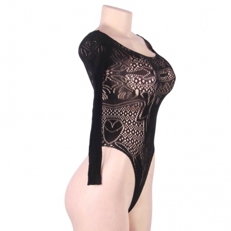 QUEEN LINGERIE TEDDY MANCHES LONGUES SL