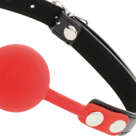 DARKNESS - BILLE SILICONE GAG ROUGE