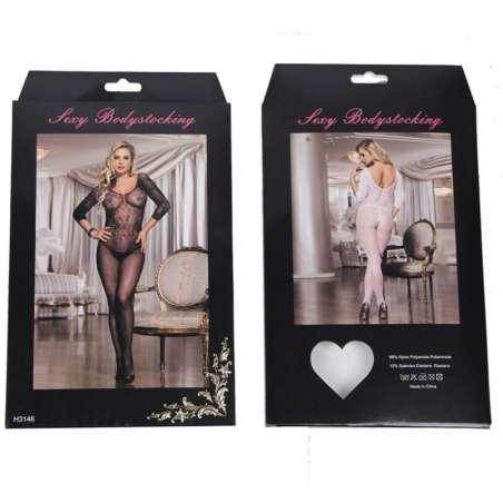QUEEN LINGERIE OPEN CROTHLESS MANCHES LONGUES BODYSTOCKING SL