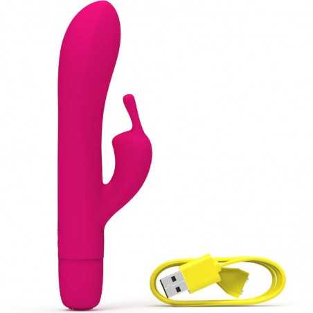 B SWISH - BWILD BUNNY INFINITE CLASSIC SILICONE RECHARGEABLE VIBROMASSEUR SUNSET ROSE