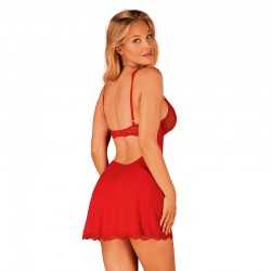 OBSESSIVE - LUVAE BABYDOLL & STRING ROUGE S/M