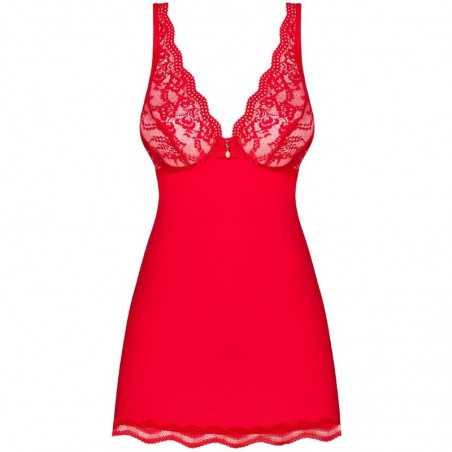 OBSESSIVE - LUVAE BABYDOLL & STRING ROUGE S/M