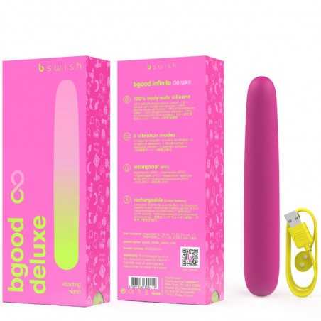 B SWISH - BGOOD INFINITE DELUXE SILICONE RECHARGEABLE VIBROMASSEUR ROSE