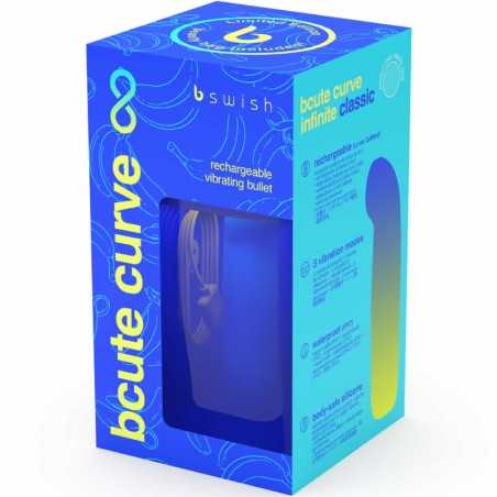 B SWISH - BCUTE CURVE INFINITE CLASSIC LIMITED EDITION SILICONE RECHARGEABLE VIBROMASSEUR ELECTRIC BLEU