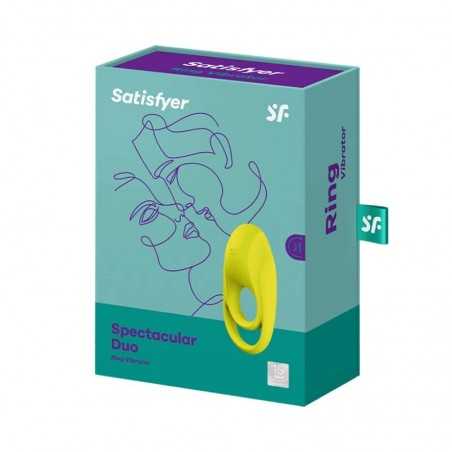 SATISFYER SPECTACULAIRE DUO RING VIBROMASSEUR JAUNE