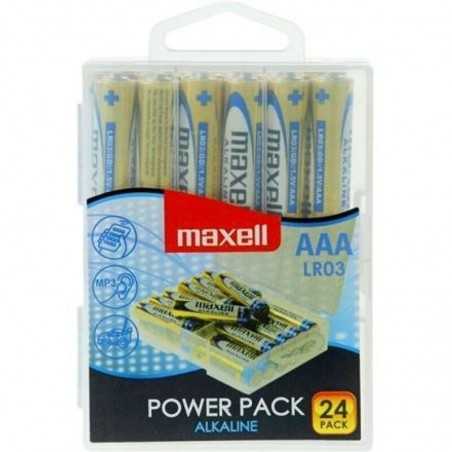 PACK MAXELL ALCALINE AAA LR03 * 24 PILES