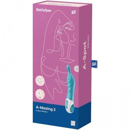VIBROMASSEUR SATISFYER A-MAZING 2 A-SPOT - TURQUOISE