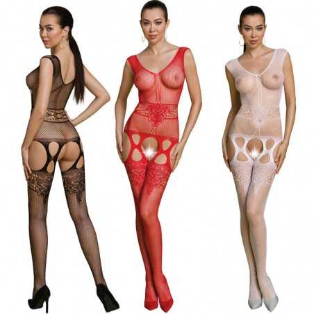 PASSION - BODYSTOCKING ECO COLLECTION ECO BS014 BLANC