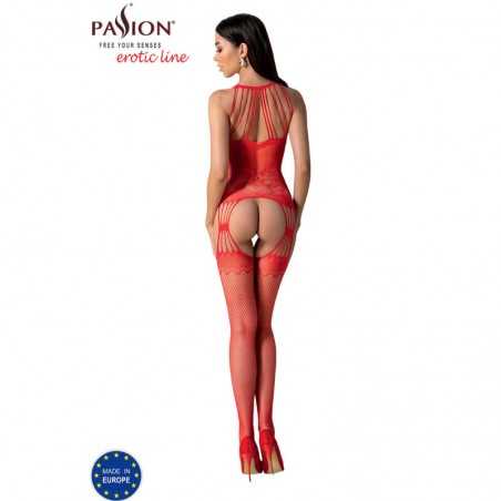 PASSION - BS095 BODYSTOCKING ROUGE TAILLE UNIQUE