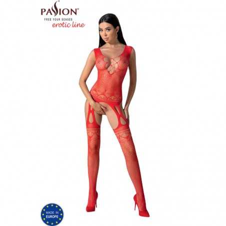 PASSION - BS099 BODYSTOCKING ROUGE TAILLE UNIQUE