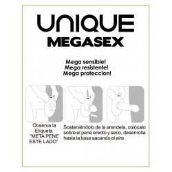 UNIQ - MEGASEX LATEX FREE SENSITIVE CONDOMS 3 UNITS