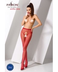 S019R Collants ouverts - Rouge