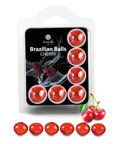 6 Brazilian Balls "Cerise" 3386-6